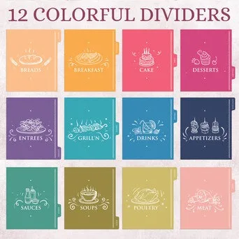 Hot Selling With Customized Recipe Cards Color Any Or Custom Recipe Ring Card Binder Mechanism