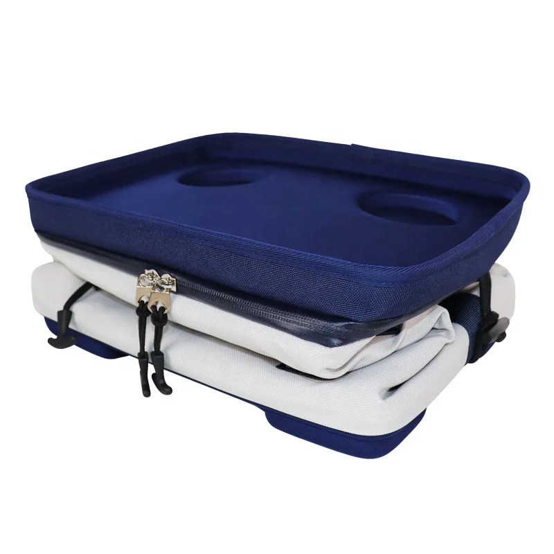 wholesale large cooler lunch bag with zipper and 4 can holders for outdoor, Insulated cans cooler bag for beach travel picnic