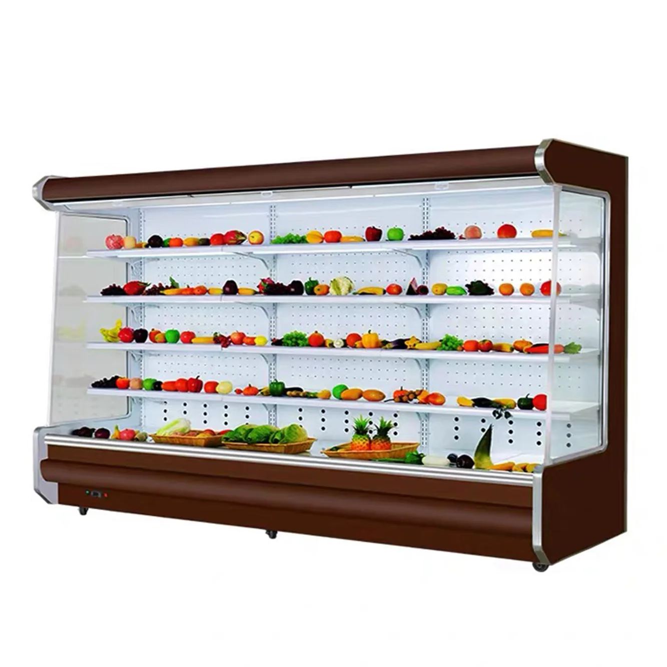 Сделано в Китае, для супермаркета, для удобного магазина, используется открытый охладитель для витрины, шкаф для супермаркета, охладитель для овощей