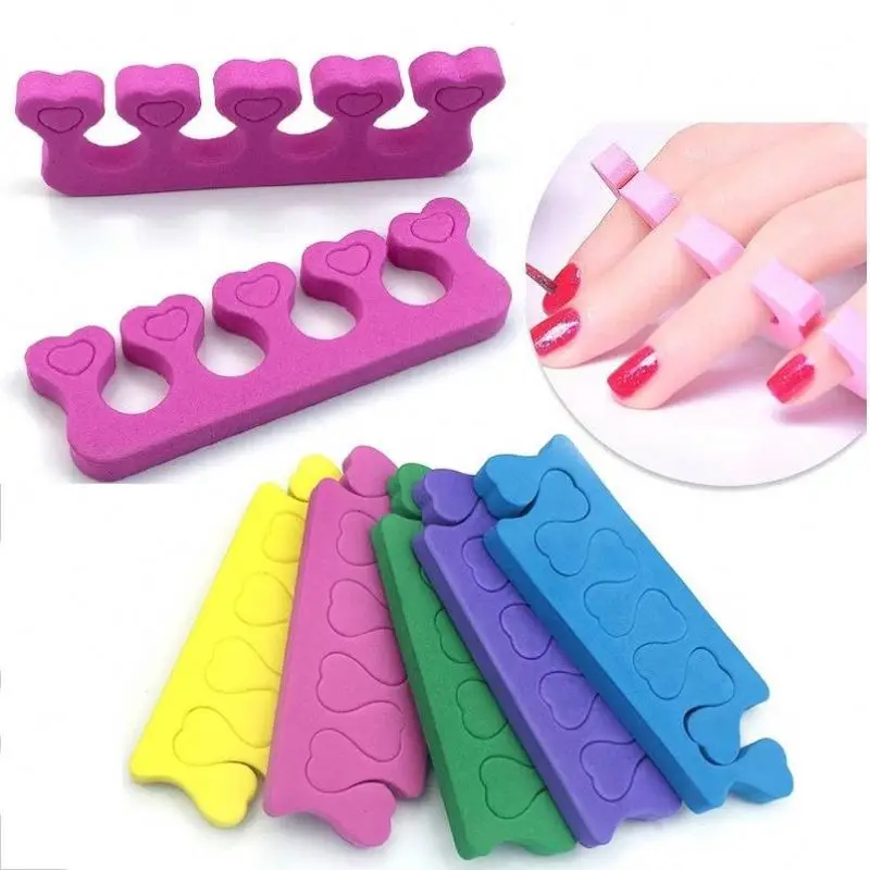 wholesale 100pcs/bag Recyclable Sponge Separator Nail Tool Eva Toe Pedicure Nail Polish Separator