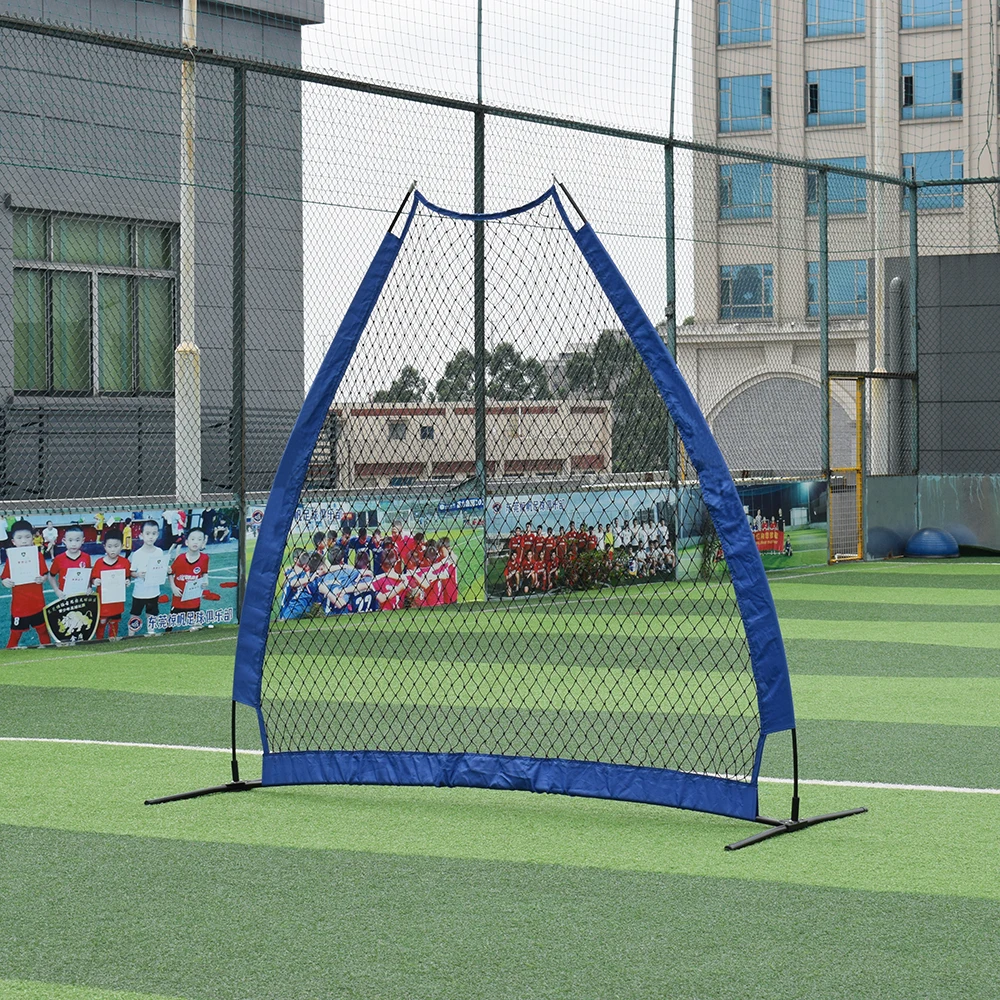 Portable A-Frame Pitching Screen Baseball Pitcher Protection from Grounders Heavy Duty Knotted Netting for Batting Practice