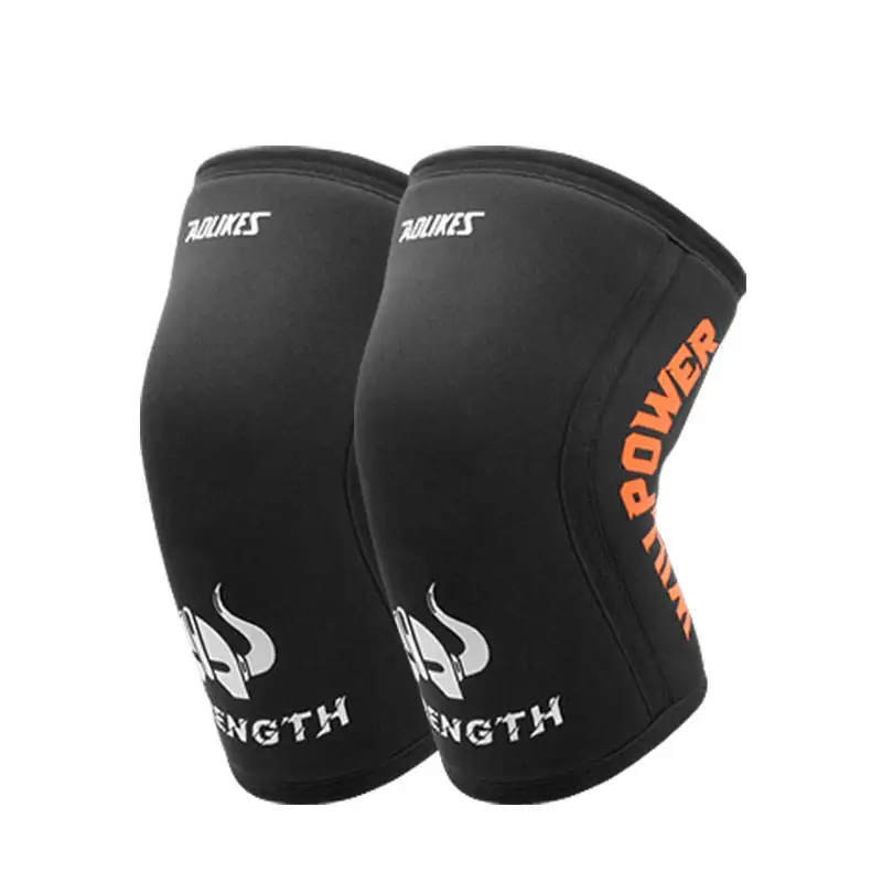Aolikes 7904 Compression Sleeves for Weightlifting Cross Training Working Out 7mm Neoprene Knee Brace  Sports Knee Support