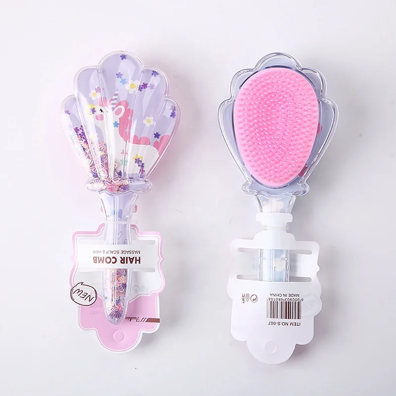 Cute mini air bag comb pink air cushion  girls style small comb INS cartoon portable comb