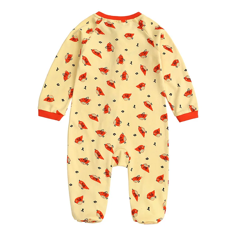 Spring Clothes Autumn Footed Romper Print Unisex Baby Rompers Baby item With OEM Logo