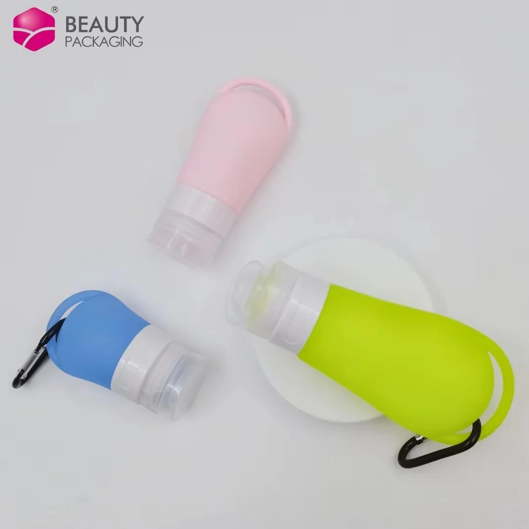 Hot Sale 30ml Keychain Hand Sanitizer Holder Portable Plastic Bottle Creative Key Ring Personal Care Lotion Bottle