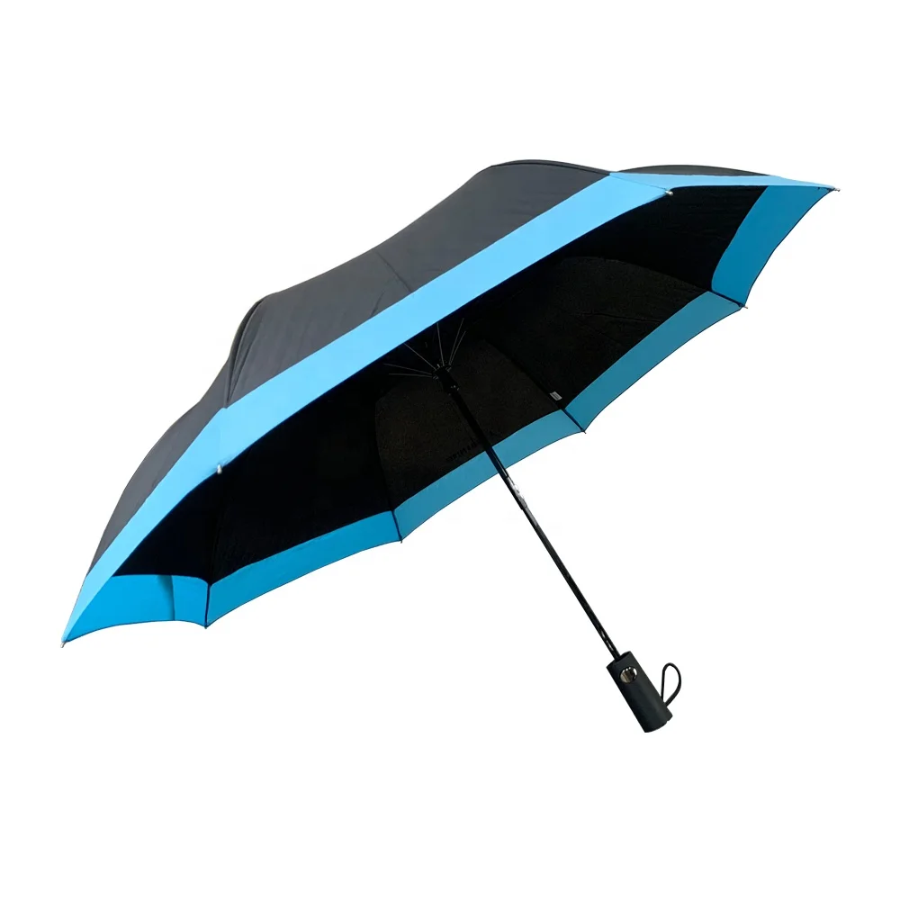 Chinese Supplier Wholesale Novelty 23Inch 8K Customize Umbrella  Semi-automatic 2 Fold Umbrella With Logo printing