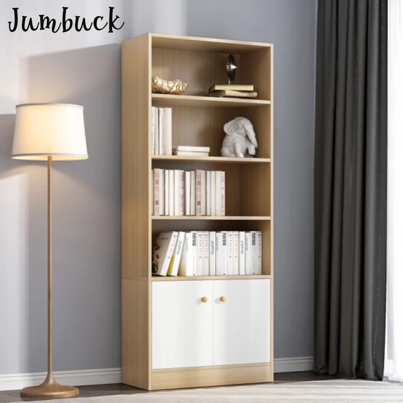combination bookcases and book cabinet with doors modern bookshelf