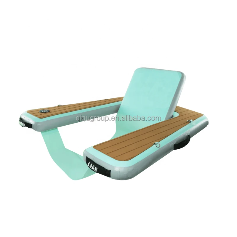 2023 New Arrival Lowest Price Inflatable Drop Stitch Floating Sofa Dock Single Seat Outdoor Water Play Chair