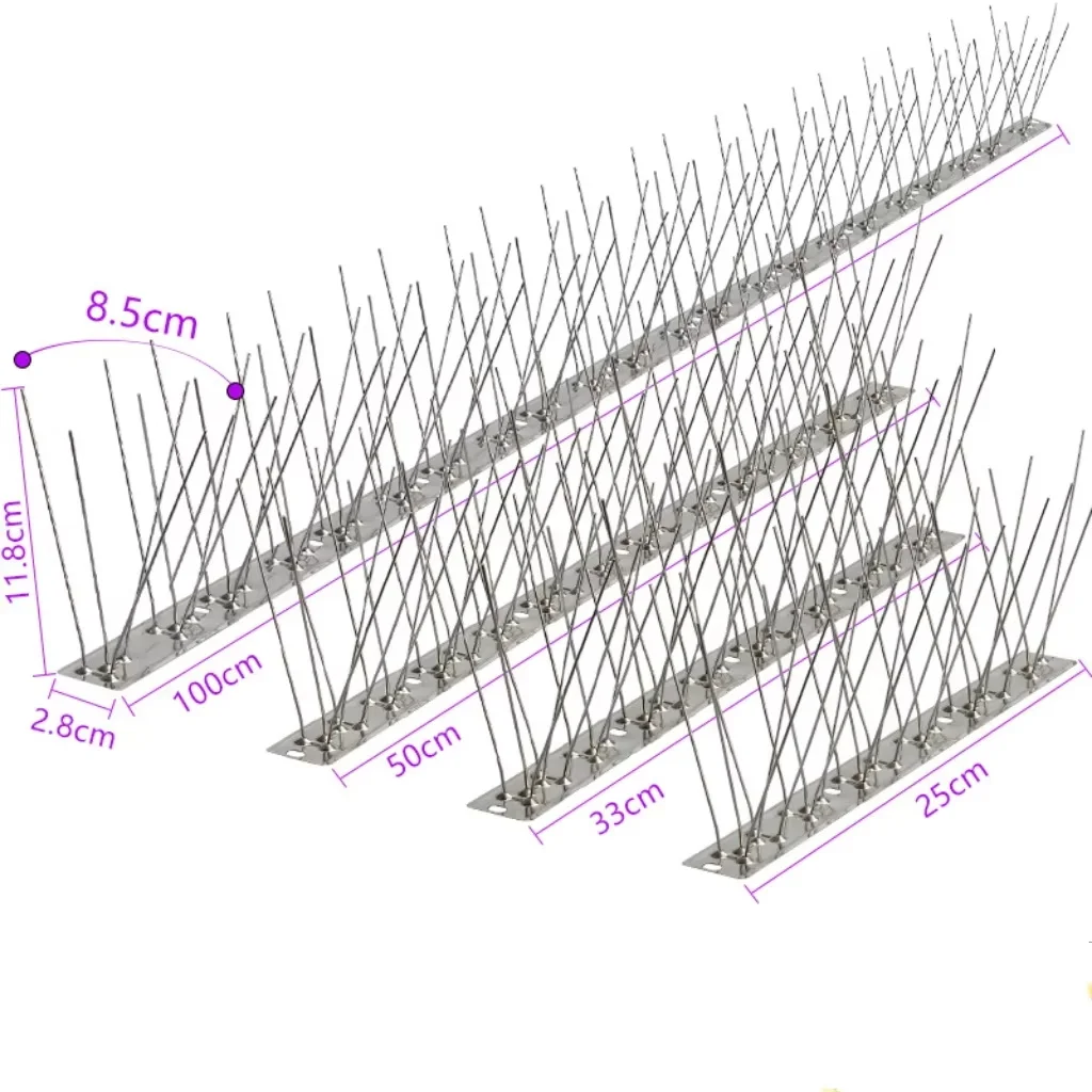 Wholesale Customized Stainless Steel Bird Control Spikes Durable Anti Pigeon Bird Spikes