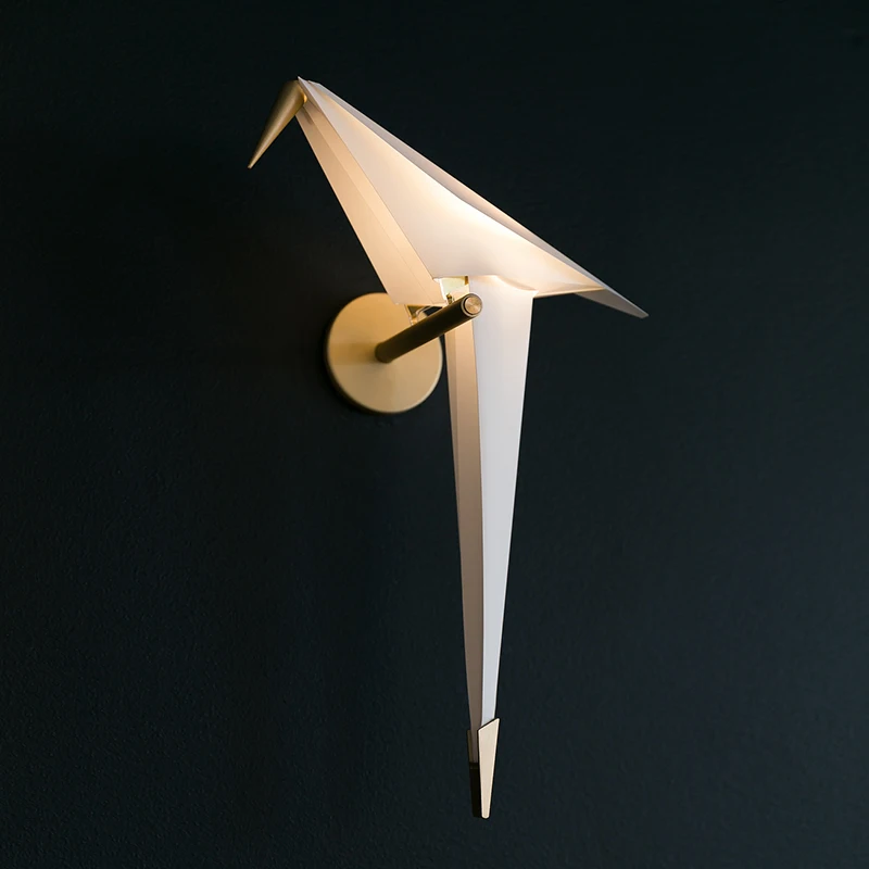 Modern corridor staircase bird bird thousand paper crane decoration led wall lamp