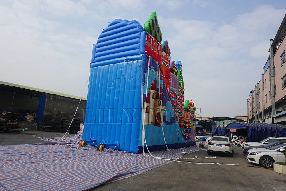 Huge inflatable slide stimulates the amusement park slide 0.55mm PVC non-toxic material