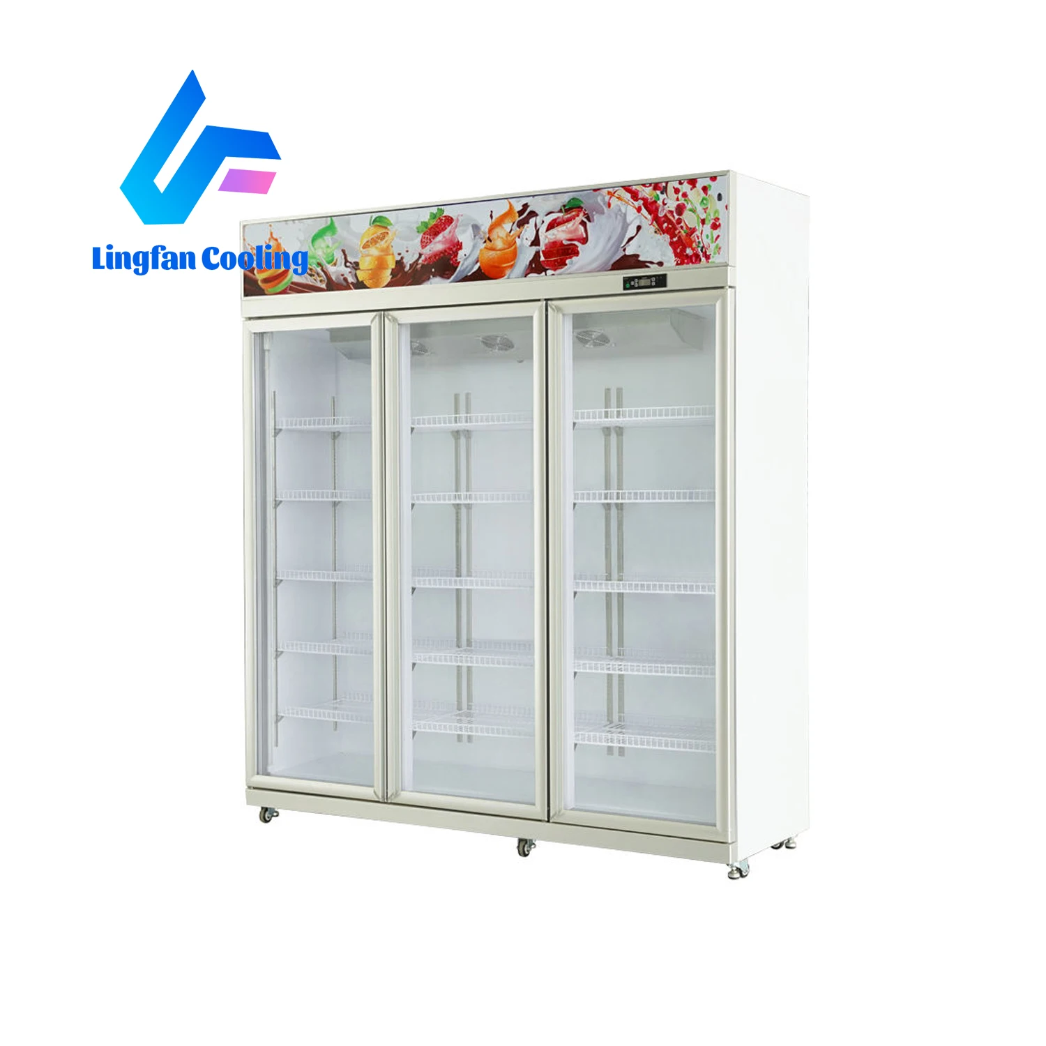 Single-Temperature Portable Vertical Beverage Cooler Display Cabinet with Glass Door New Refrigeration Equipment