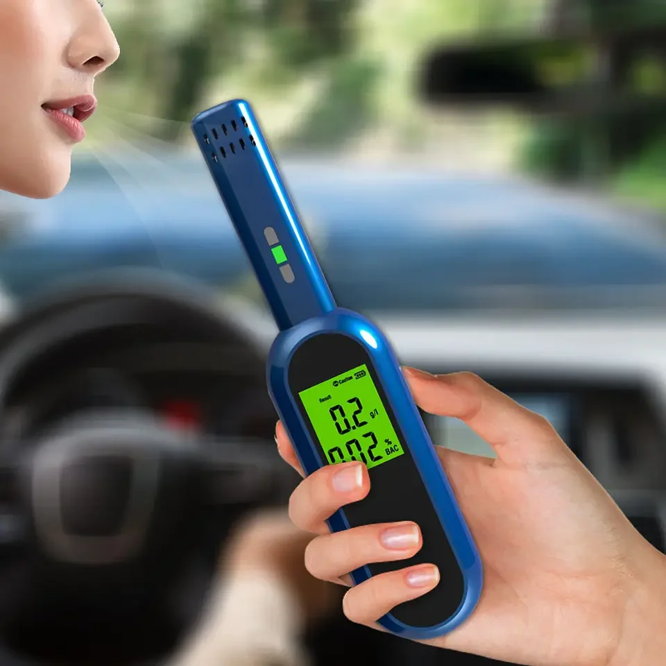 DM604B 2025 Personal use alcohol tester with switchable measurement unit red warning light portable alcohol tester
