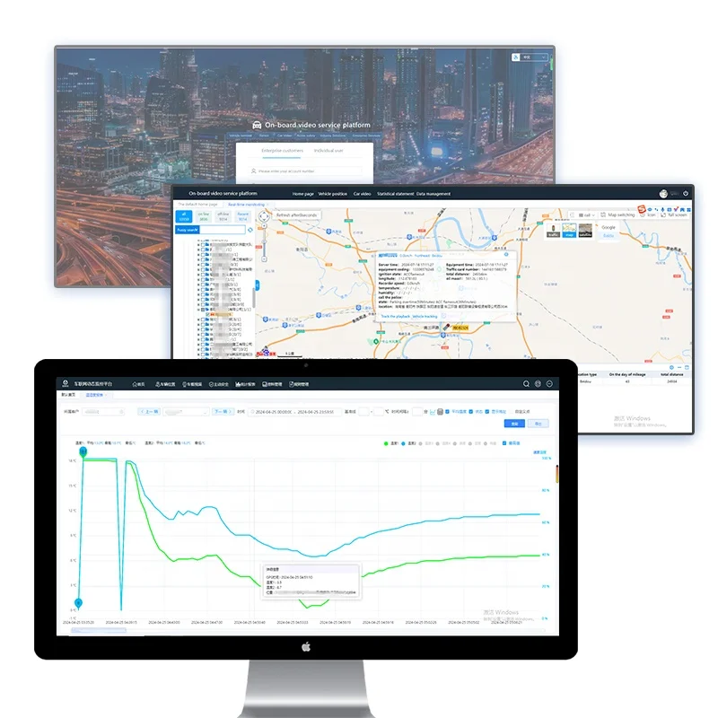 Refrigerator truck Refrigerator truck temperature recorder Temperature sensor equipment refrigerator temperature display