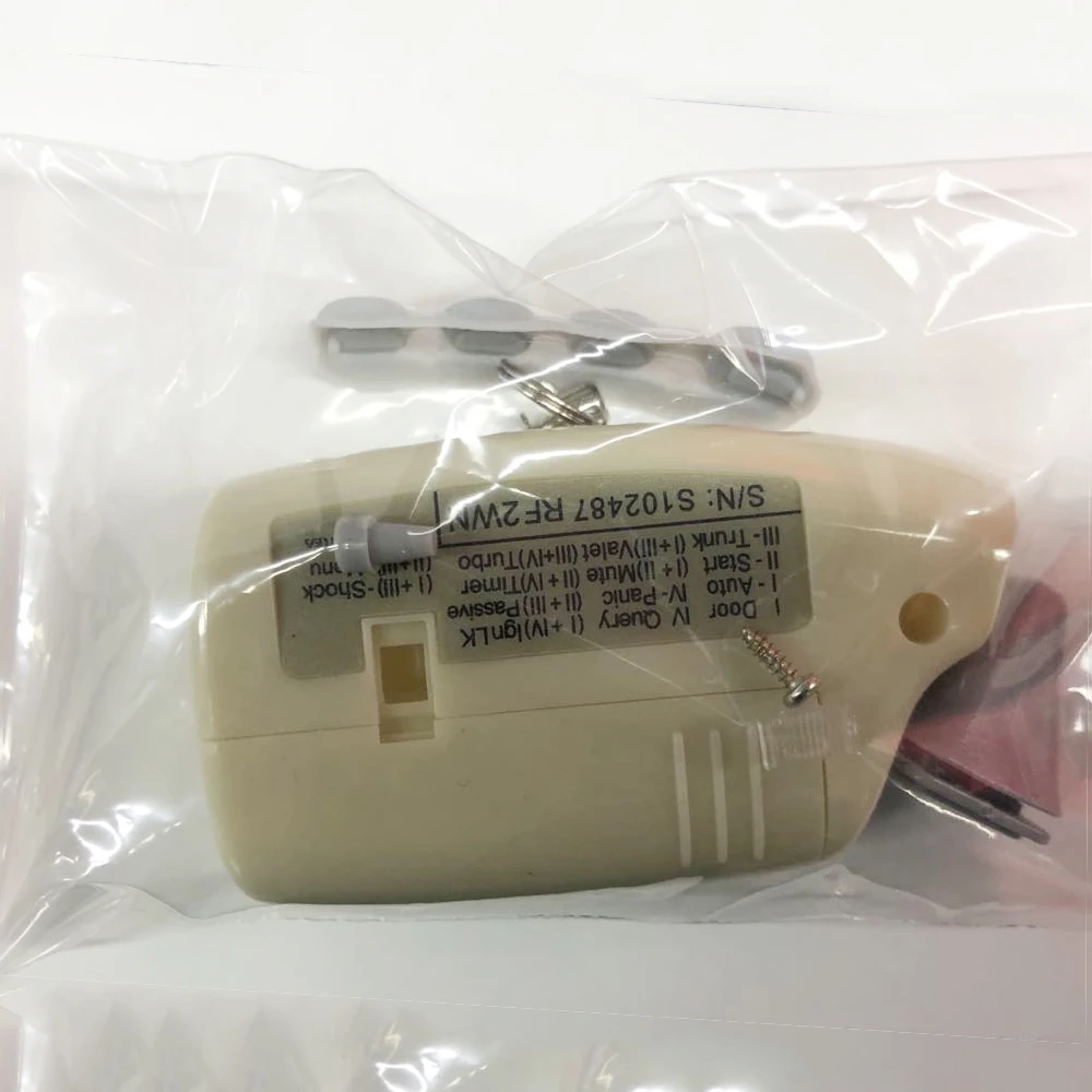 White No sher-khan Case Keychain for Russian 5 2-Way Car Alarm LCD Remote Controller M5 M902F/M903F Key casing