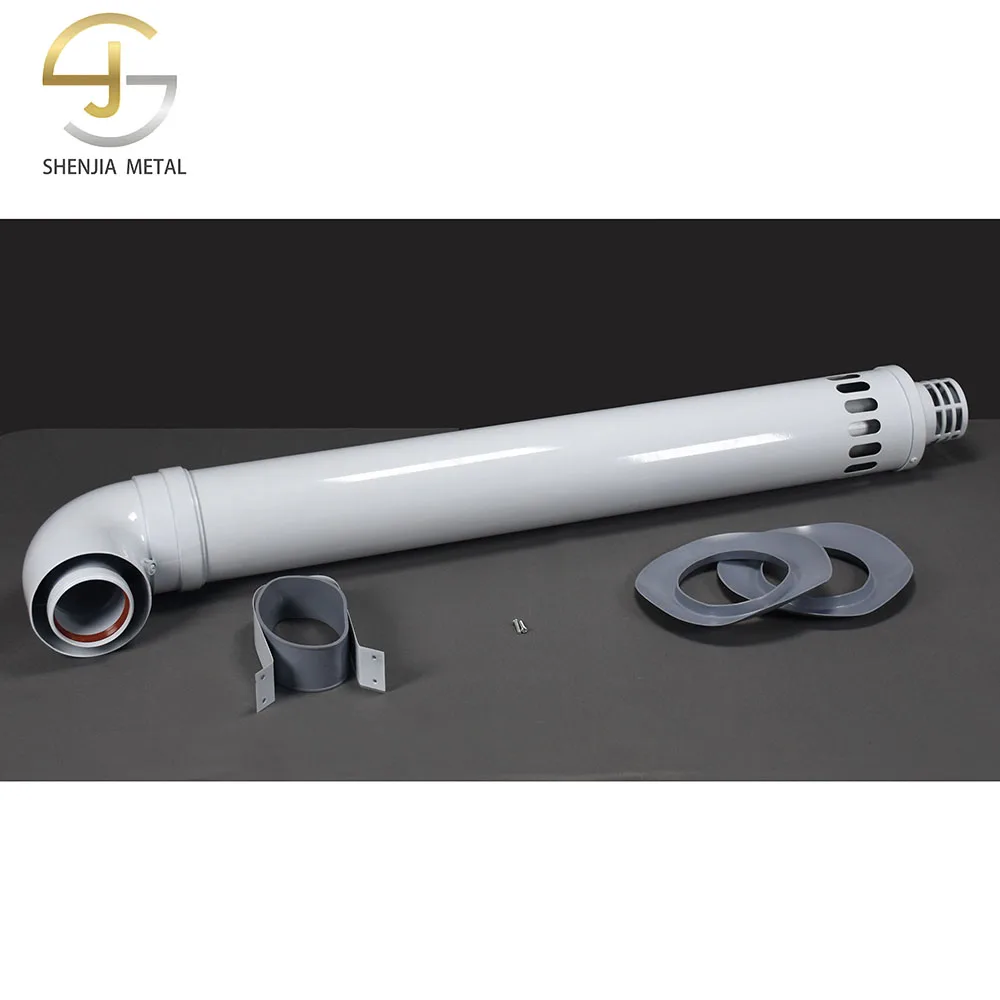 Coaxial reverse smoke pipe directly into the total length of 95cm inside and outside double aluminum material
