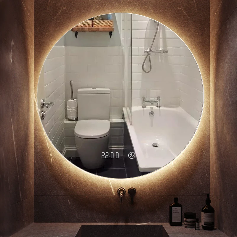 customs Hotel touch explosion-proof glass anti-fogging led mirror touch switch bathroom mirror smart lighted