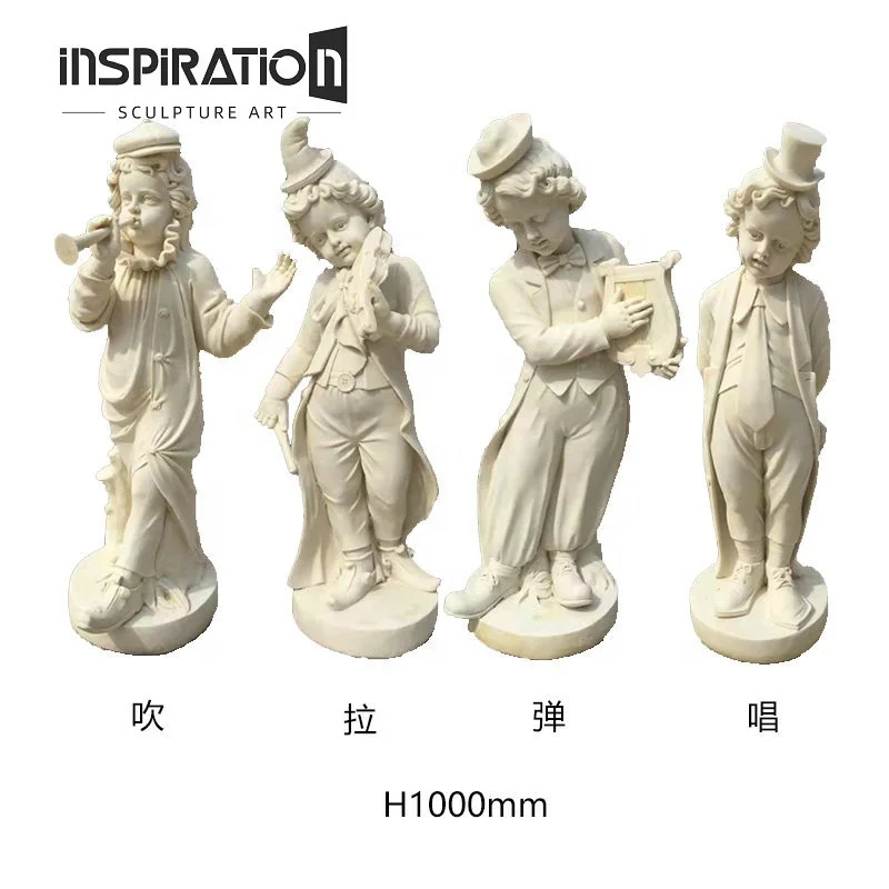 Fiberstone  Custom Western Figure Statue Hand Carved Stone Carving And Sculpture