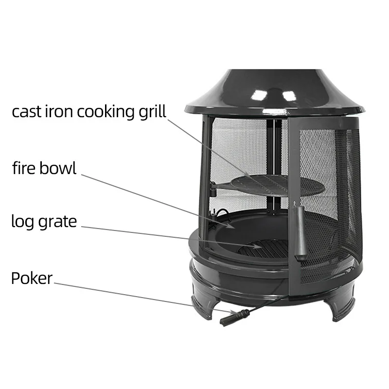 Wood burning steel outdoor fir pit metal fire pit wood fire pits