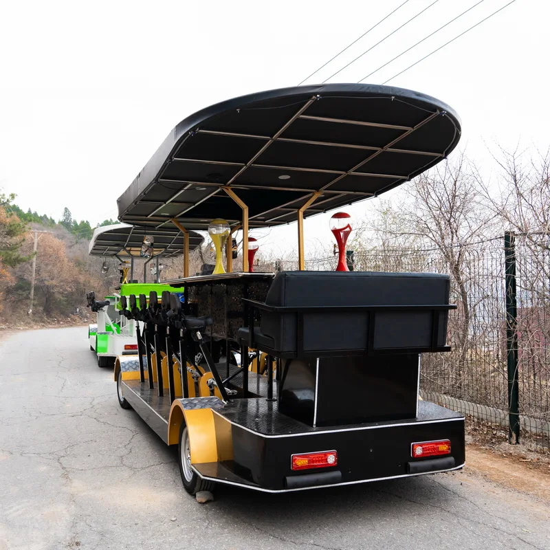 16 Seat Team Building Electric Pedal Bike Bars and Pedal Party Bike beer bike  For City Tours