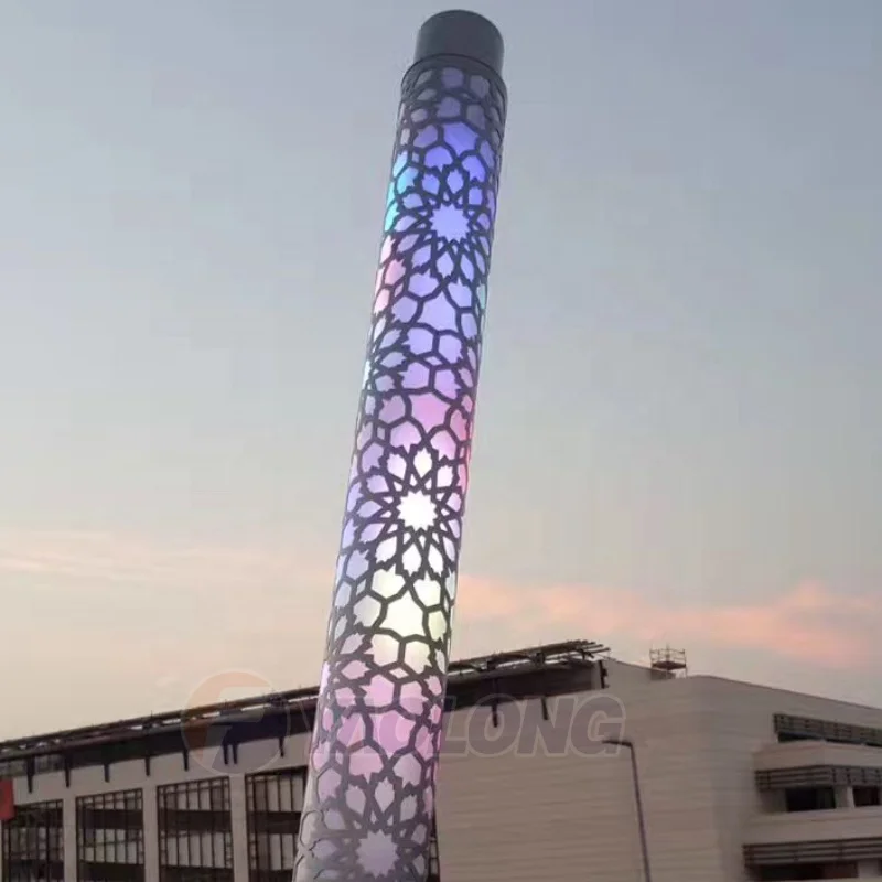 Stainless Steel 2M High Modern Led Outdoor Bollard Lighting Pole Light
