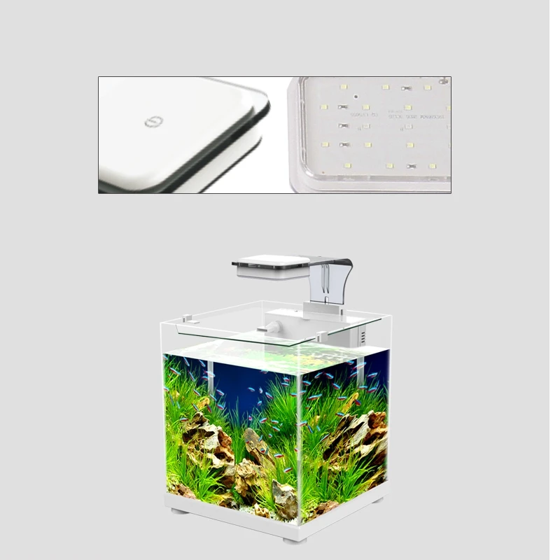 Fish small desktop self-cleaning aquarium free replacement unique plastic fish tank supplier mini lazy fish farming