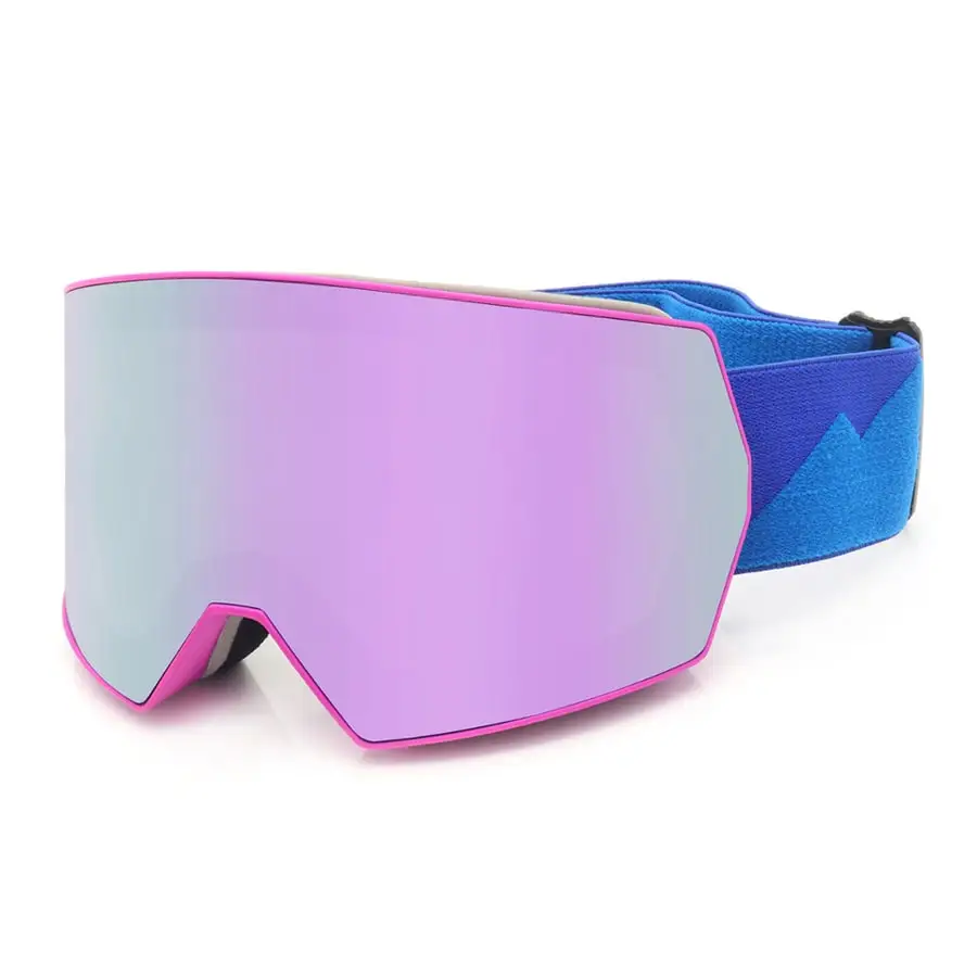 Purple Outdoor Frameless Ski Goggles Anti Scratch Uv Protection Snow Goggles