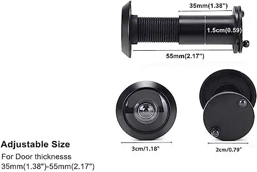 Peep Holes For Door, High-Quality Door Peephole, Peephole With Mental Cover