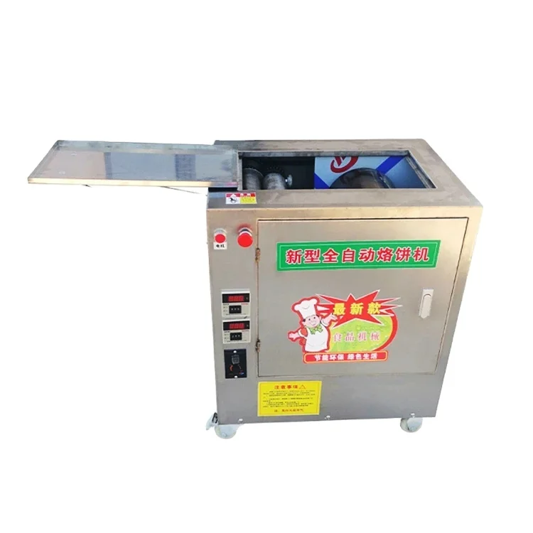 Stainless Steel Gas Rectangle Flat Bread Making Machine Roti Chapti Press Cooking
