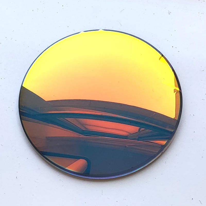 Factory Outlet Resin 1.56 HMC Mirror Pink Coating Blue Cut Photochromic Lenses