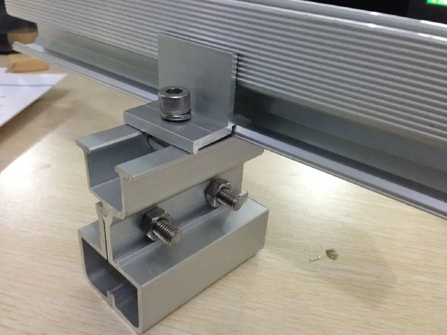 Solar panel hardware inter clamp end clamp for roof pv racking system