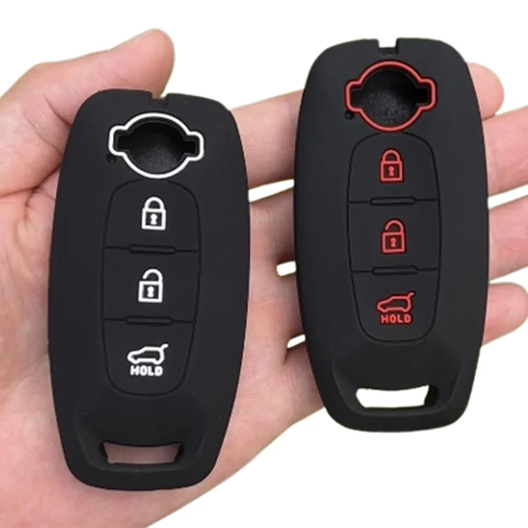 Silicone 3 Buttons Car Key Shell Remote Fob Cover Holder for Nissan