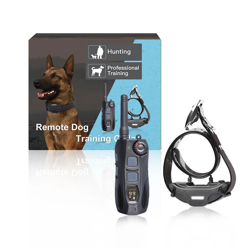 Trainertec waterproof rechargabele long range 2000m hunter dog collar electric shock collars for training dogs