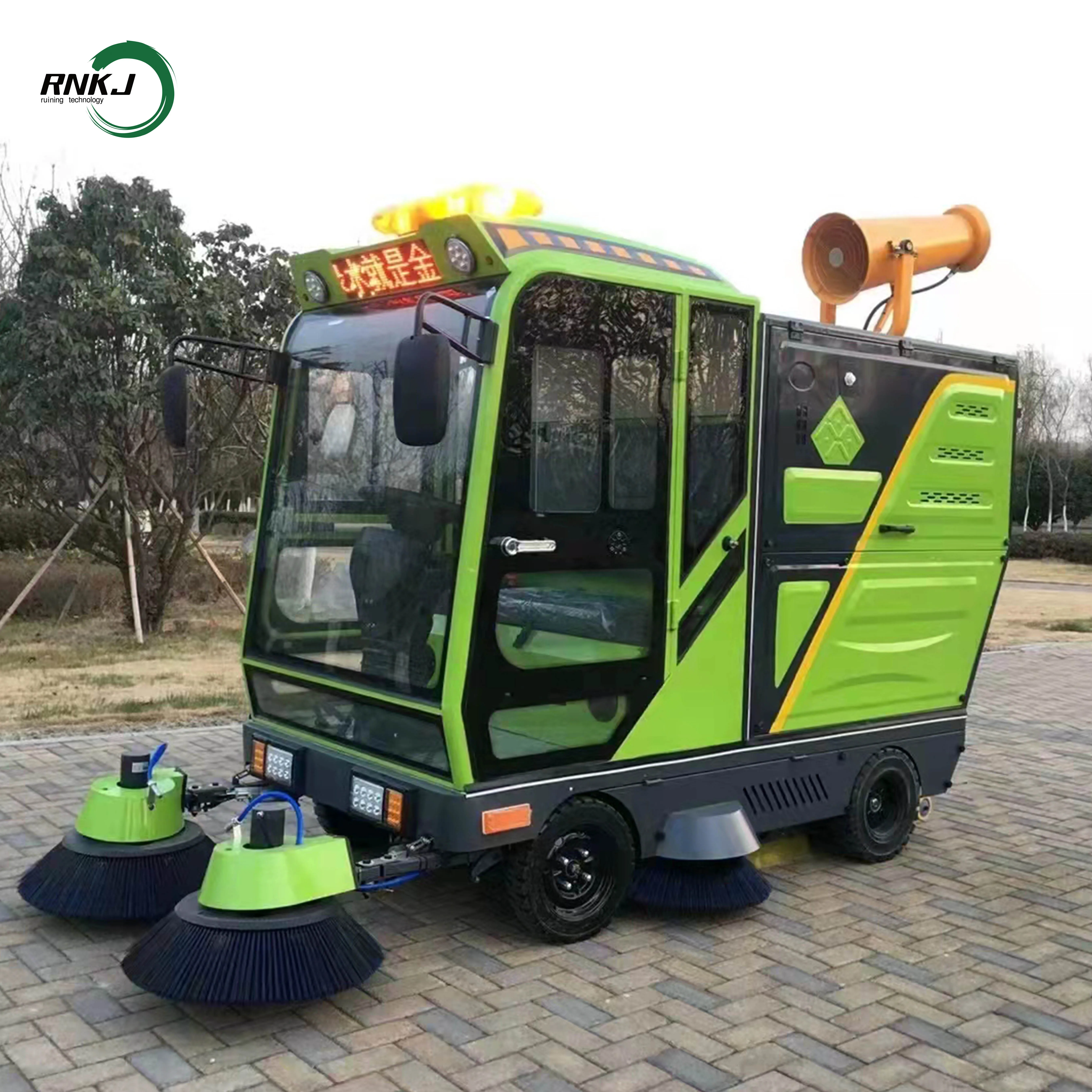 RNKJ Ride On Road Sweeper Truck and Scrubber ELectrical Street Cleaning Machine