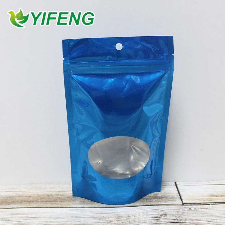 Stand Up Pouch Bag For Printed Lined Zipper With Window Peel And Seal Plastic Food Packaging Aluminium Foil Bag