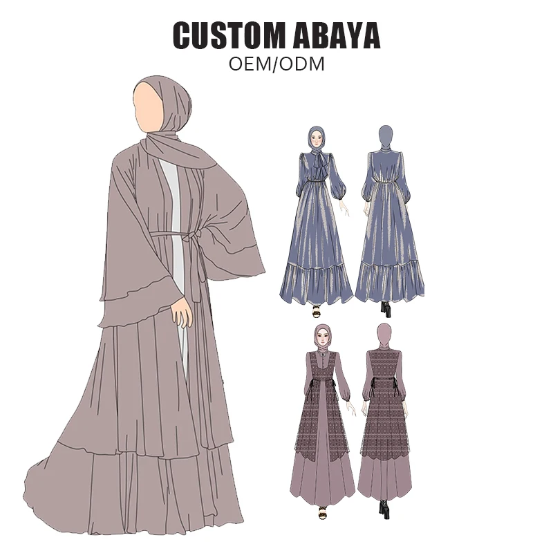 , брендинг OEM/ODM, abaya , eid, оптовая продажа, роскошное мусульманское свободное платье, комплект из двух предметов, абайя