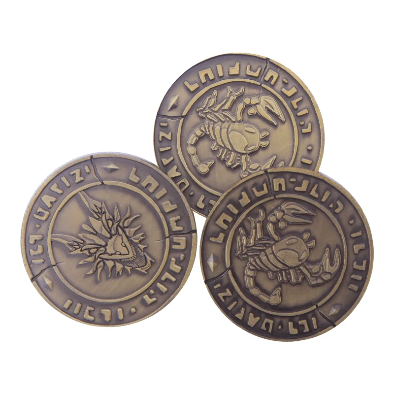 Custom Made High Quality Gold Silver Color Token Coins for Game Machine Amusement Arcade Game