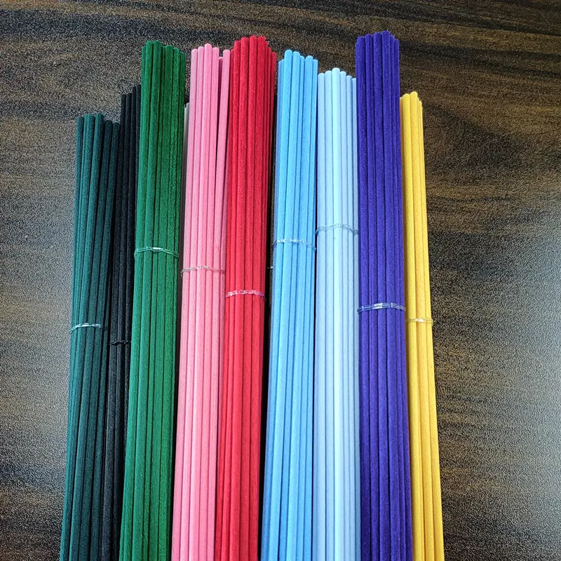 Home essential oil black white natural color reed sticks natural rattan rods 3mm 4mm 5mm 6mm synthetic diffuser stick