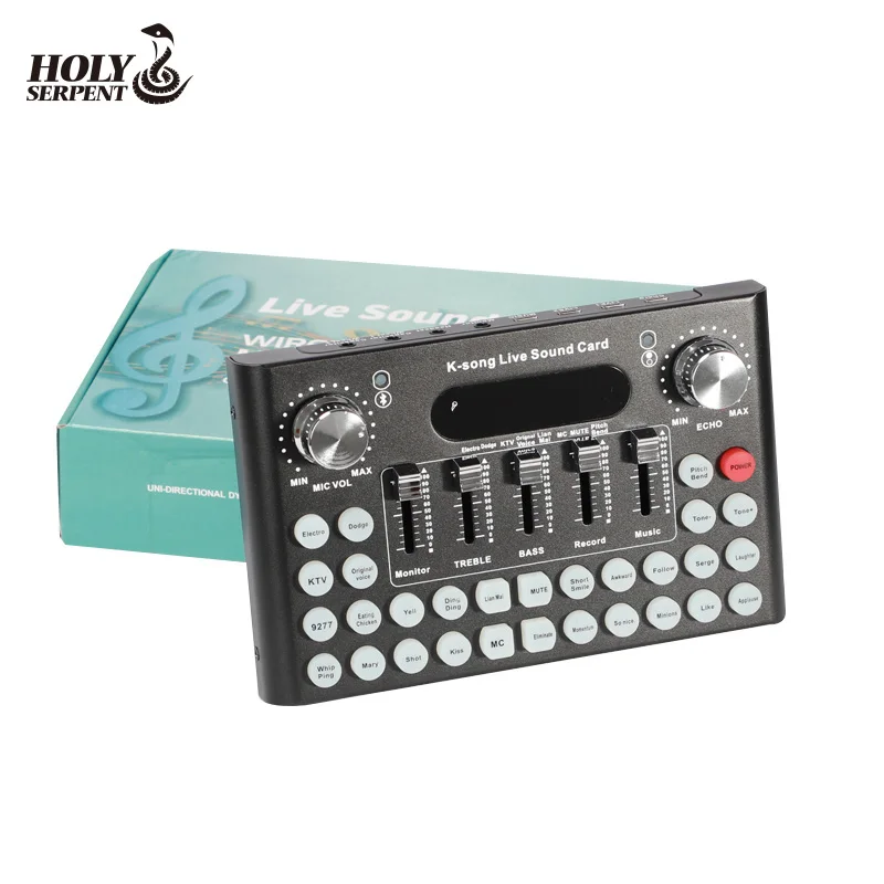  Studio Запись в реальном времени шоу Звуковая карта для мобильного телефона Android IOS прямая трансляция