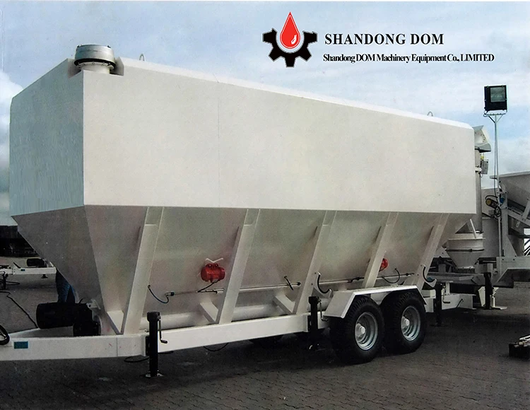 20 Ton 35 Ton Horizontal Mobile Cement Storage Silo for Bulk Cement