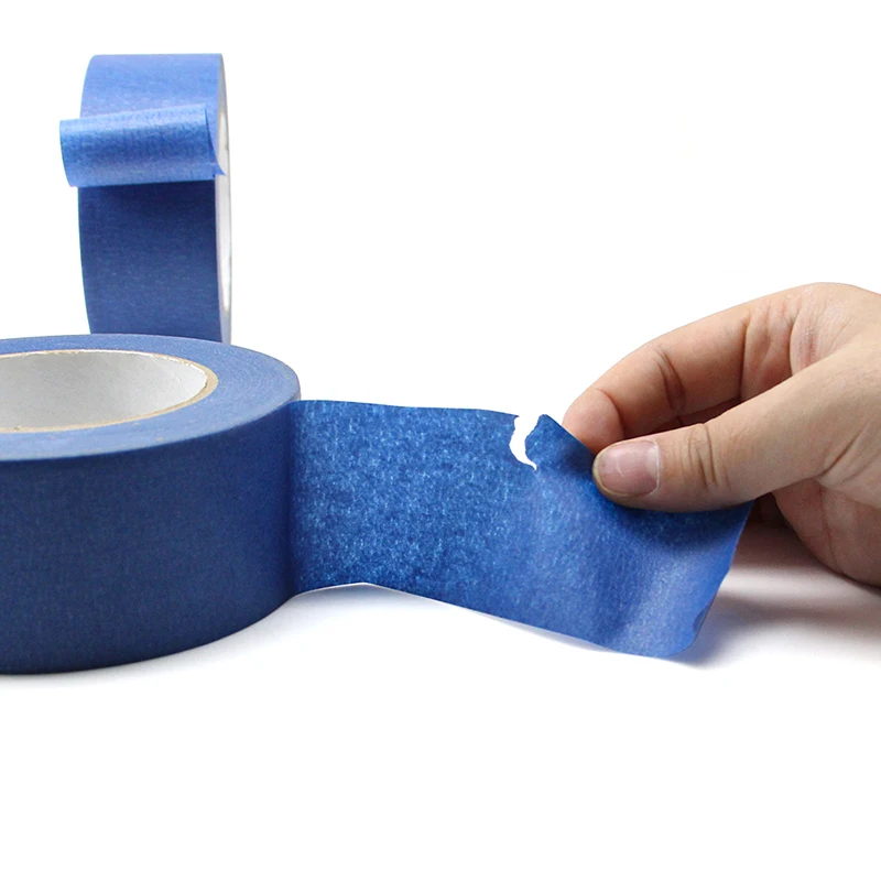 Blue Masking Tape Recyclable Spray Paint Masking Best Choice UV 14 Day Crinkle Paper Self Adhesive Tape