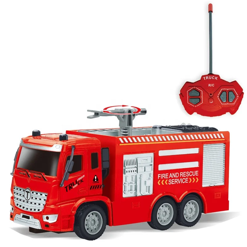 Распылитель воды пожарная машина игрушки 1/30 четырехканальная модель грузовика с дистанционным управлением