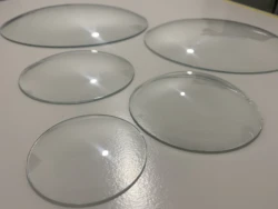 Customized size 1.8mm 2mm 3mm circular convex glass for clock instrument surface of glass