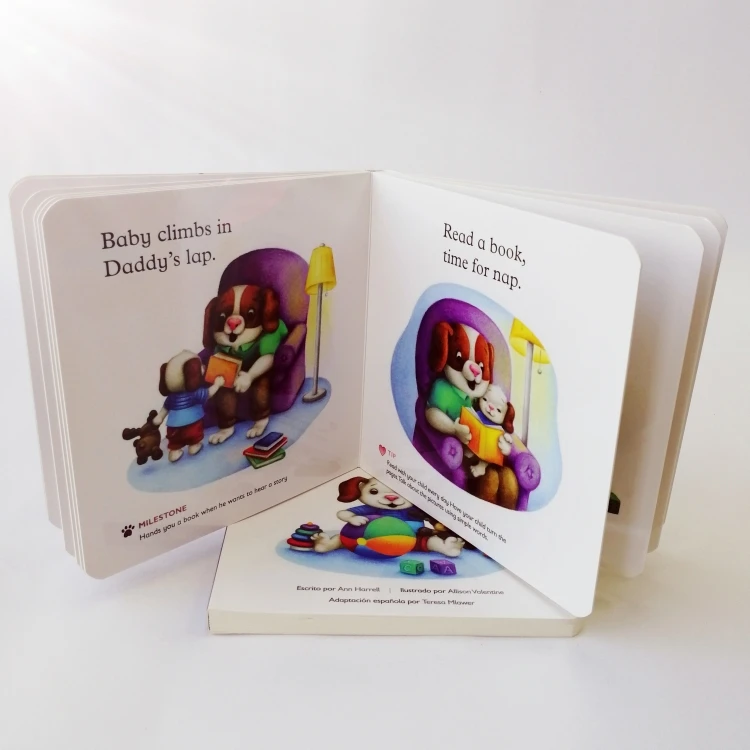 Chinese printing factory OEM round corner colorful custom baby board book printing / children learning puzzle book