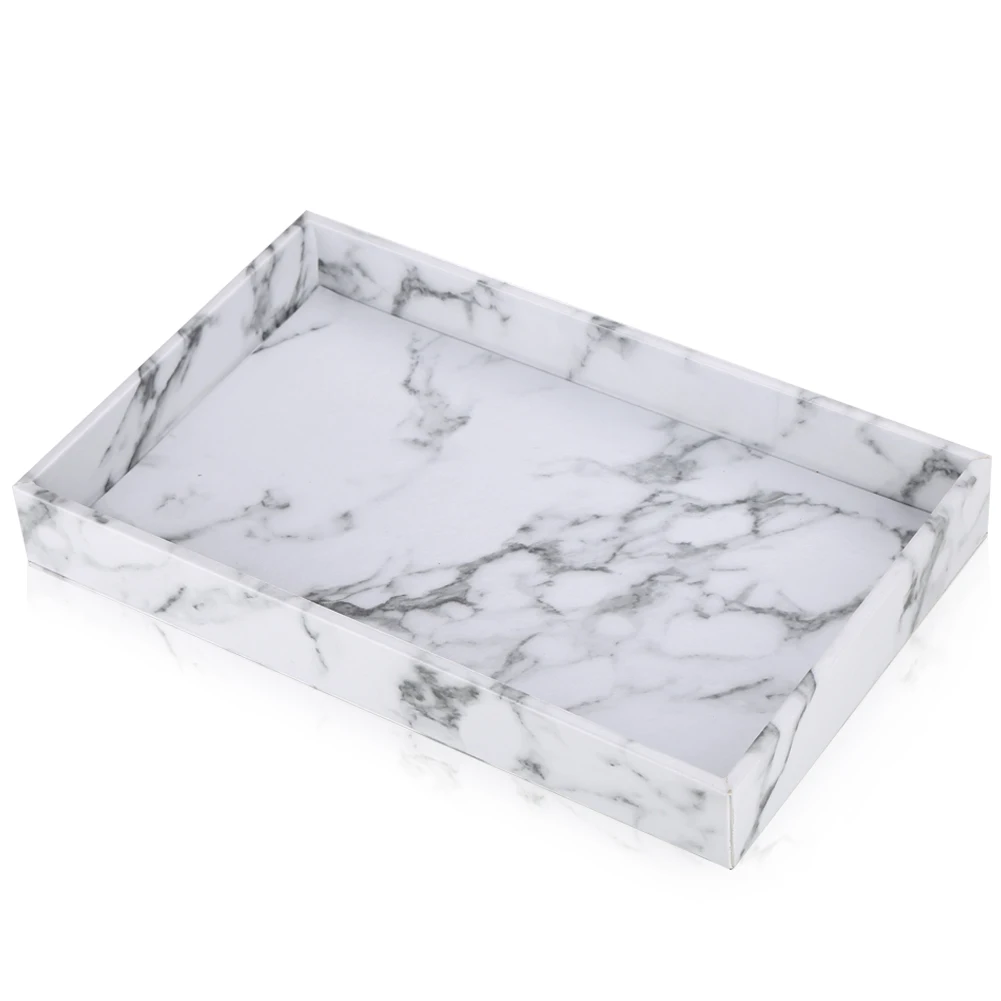 Custom Printed Artificial Leather Marble Serving Tray