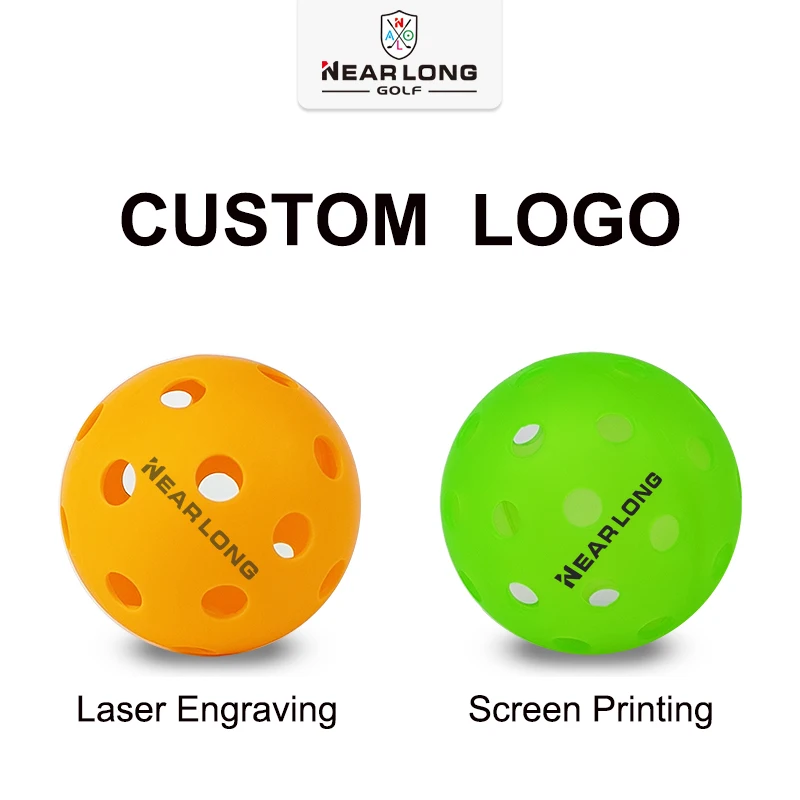 Custom 26-Hole Professional Competition Outdoor Pickleballs USAPA Certified Plastic PE Material for Adults Children Indoor Usage