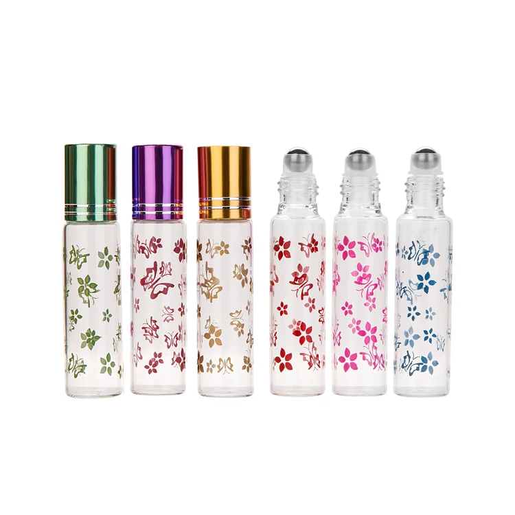 5ml 10ml roll on bottle with butterfly printing