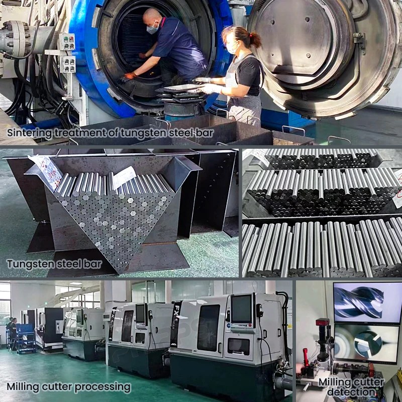 Chinese HRC65 2mm 3mm 6mm 12mm 4 flute solid carbide corner radius end mills cutter CNC milling cutter for steel