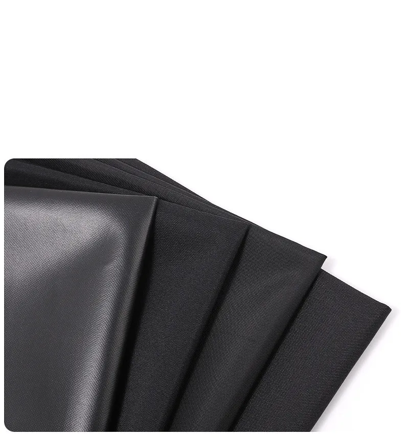 Оптовая продажа 210D 300D 600D Водонепроницаемая черная ткань Оксфорд с полиуретановым покрытием для мешков для палаток
