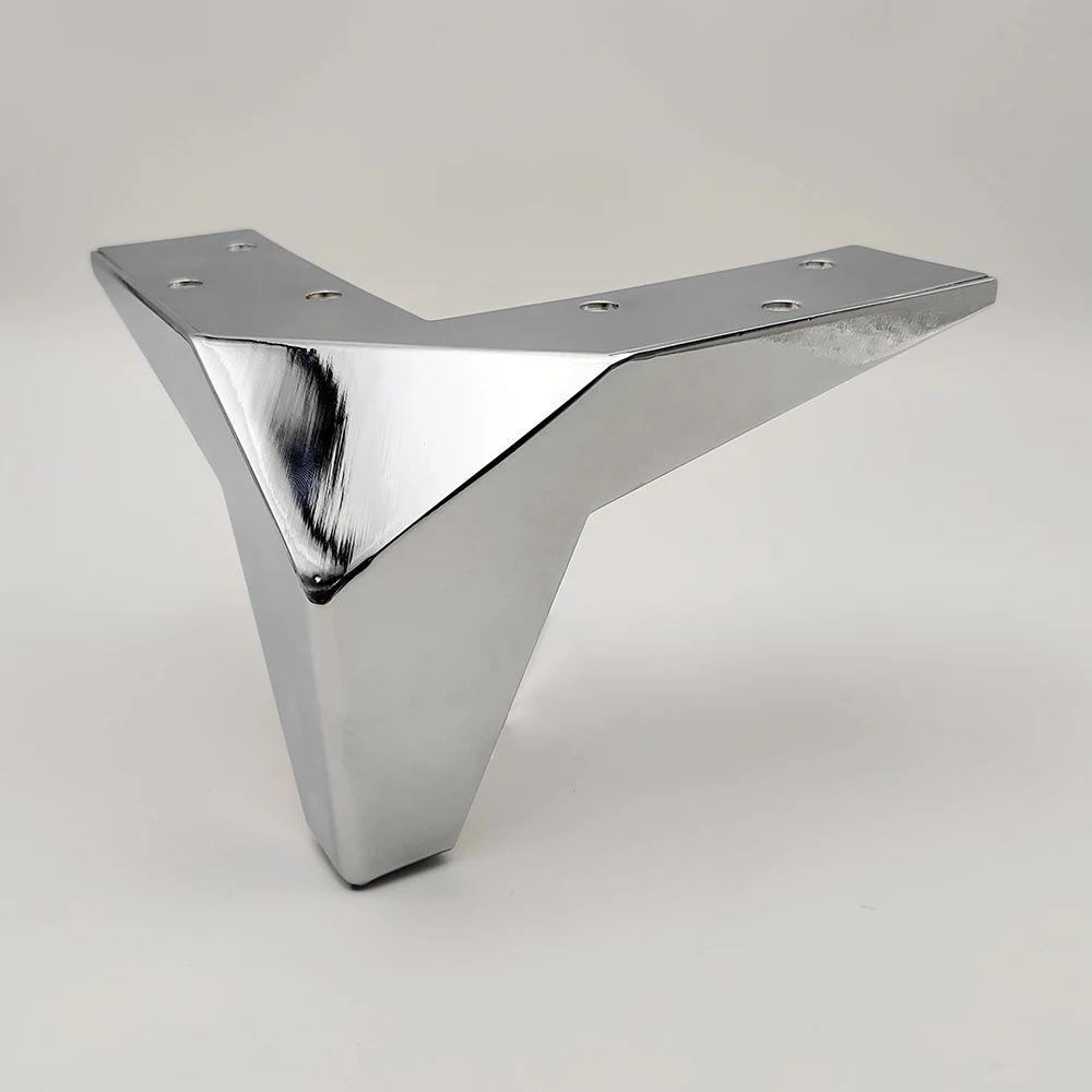 High 10cm 377g Each 2.5mm Thick Chrome-Plated Black Paint Gold Heavy Sofa Feet Customizable Color for Home Office Use